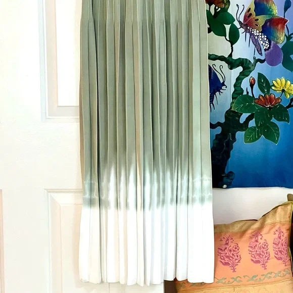 NWT Staud Ellison Midi Dress Jade Tie Dye 🌟Rare🌟 - Picture 12 of 16